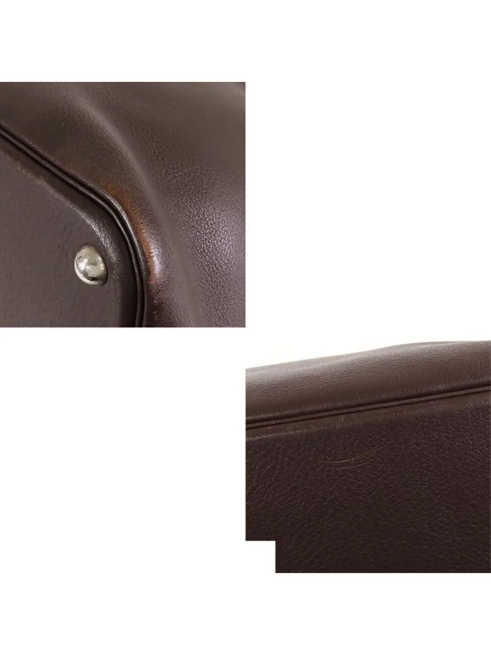 Hermes Bolide 45 Ebene Silver Taurillon Boston Bag